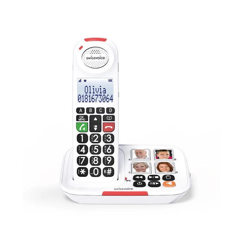 Swissvoice Xtra 2155 - Teléfono fijo inalámbrico para mayores