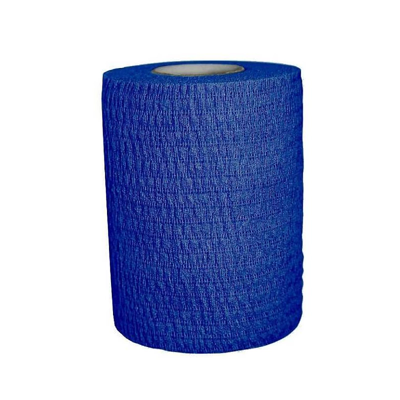 Venda Elástica Cohesiva Azul 5 cm x 4.5m Caja 288 unidades.